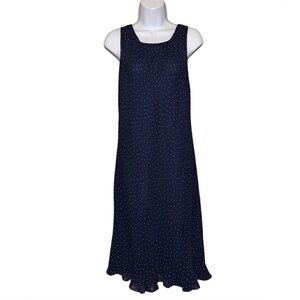 Studio I Navy and White Polka Dot Dress